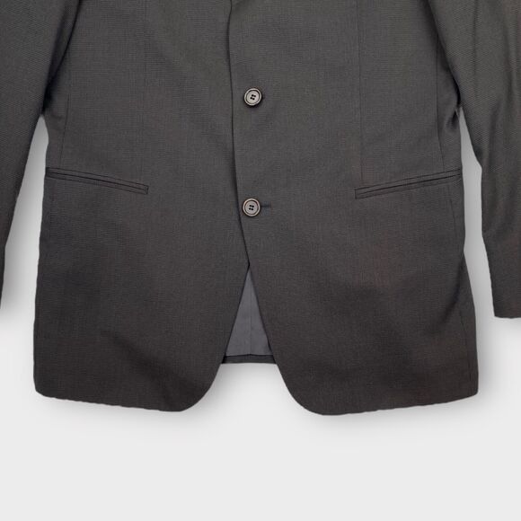 Hugo Boss Blazer Mens 40R 39R BrownTextured Wool Sport Jacket Ventless - Picture 8 of 15
